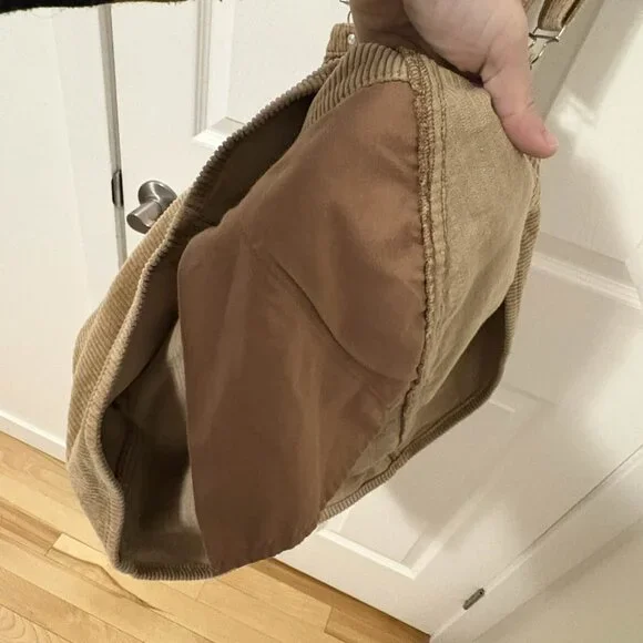 Corduroy Tan Overall Jumpsuit - Picture 5 of 11